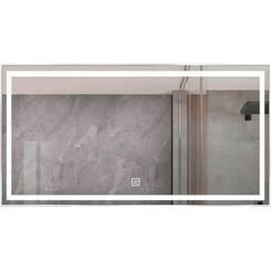 Зеркало для ванной комнаты Dusel DE-M0061S1 Silver 600616 (120x75 см, серебро, с LED-подсветкой и антизапотеванием), Доступные размеры: 120 x 75, Цвет производителя: серебро, фото 