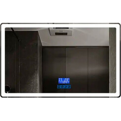 Зеркало для ванной комнаты Dusel DE-M3051 630517 (100х75 см, с LED-подсветкой, подогревом, bluetooth, часами и температурой), фото 