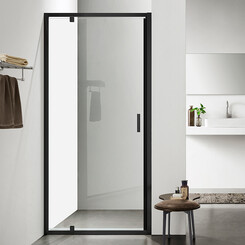 Душевые двери Dusel FА-518B Black Matt 451818 (80 см, стекло прозрачное, профиль черный матовый), Доступные размеры: 80, Цвет производителя: прозрачное стекло, отделка черная матовая, фото 