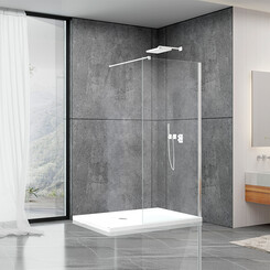 Душевая стенка Dusel Walk-In WL171 Chrome 171100 (100 см, стекло прозрачное, профиль хром), Доступные размеры: 100, Цвет производителя: прозрачное стекло, отделка хром, фото 