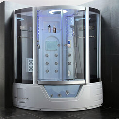 Душовий бокс Golston G-U2212 (GU221201, 145x145 см, скло прозоре, профіль сатин, з піддоном), фото 