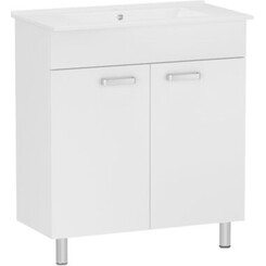 Тумба RJ Kink-L с умывальником RJ Jenor RJFU041-4190WHSET(RJFU041-4190WH+RZJ910) (RZJ910, 90 см, белая глянцевая, напольная), Доступные размеры: 90 x 85, фото 