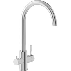 Змішувач для кухні Imprese Argo-S Stainless Steel f03409016FS (нержавійка, з підключенням питної води), фото 