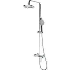 Душева система Dusel Milton Chrome 231440000 (хром, з виливом), Колір виробника: хром, фото 