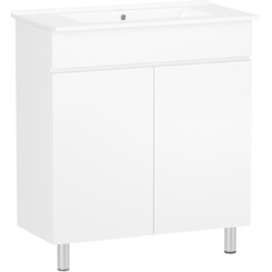 Тумба RJ Kink-XO с умывальником RJ Jenor RJFU036-4150WHSET(RJFU036-4150WH+RZJ510) (RZJ510, 50 см, белая глянцевая, напольная), Доступные размеры: 50 x 85, фото 