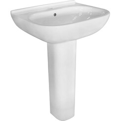 Умывальник Imprese Laska White Glossy i1108 (55x46 см, белый глянцевый, с пьедесталом), фото 