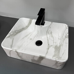 Умивальник VBI Forli Sand Glossy VBI-011109 (48x38 см, глянцевий пісок), Доступні розміри: 48 x 38, Колір виробника: пісок глянсовий, фото 