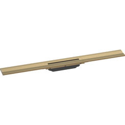 Верхня частина зливу для душового каналу Hansgrohe Rain Drain Flex Brushed Bronze 56051140 (80 см, бронзова бронза), Колір виробника: брашована бронза, Доступні розміри: 80, фото 