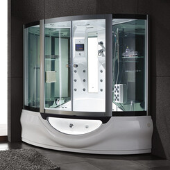 Душовий бокс Golston G-U689 (GU689163, 163x163 см, скло прозоре, профіль сатин, з піддоном), фото 