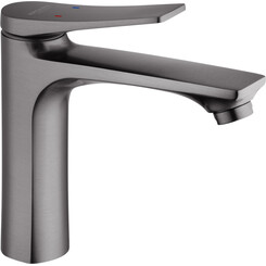 Змішувач для умивальника Kroner KRP Terra-GRP010 (графіт), Колір виробника: графіт, фото 