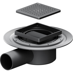 Душовий трап Am.Pm MasterFlow Cut Gradient W01BD-P11-010-01BM (10х10 см, чорний матовий), Колір виробника: чорний матовий, фото 