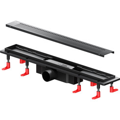 Душовий трап Am.Pm Primeflow Cut Gradient W02SC-P11-070-01BM (70 см, чорний матовий), Колір виробника: чорний матовий, Доступні розміри: 70, фото 
