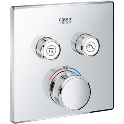 Зовнішня панель термостата на 2 виходи Grohe Grohtherm Smartcontrol 29124000, фото 