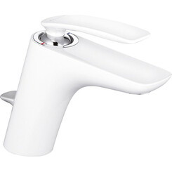 Змішувач для умивальника Kludi Balance 520239175 (білий, з донним клапаном), фото 
