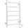 Электрический полотенцесушитель Laris Зебра Альфа ЧК6 R3 77700068 (400x600, белый глянцевый, правый, с таймером), Доступные размеры: 400 x 600, Цвет производителя: белый глянец, Подключение полотенцесушителя: правое, фото 