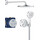 Душова система з термостатом Grohe Grohtherm SmartControl Rainshower 310 Mono Chrome 34866000 (прихованого монтажу), фото 