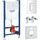 Инсталляция для унитаза 4 в 1 Grohe Rapid Sl 3884000G+38732SH0 (с клавишей смыва, прокладкой и креплением к стене), Цвет производителя: альпийский белый, фото 