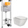 Комплект унитаз с инсталляцией 2 в 1: подвесной унитаз с сиденьем Roca Gap A34H470000 + инсталляция Oli 120 Plus 099949, фото 