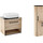 Комплект мебели Imprese Black Edge 90 см дуб f32119OK(3) (тумба подвесная + умывальник накладной + пенал подвесной), Доступные размеры: 90, Цвет производителя: дуб, фото 