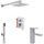 Комплект смесителей для ванной комнаты Kroner Edelstahl Kubus KRKESG082ESG010 (Kubus-ESG082+Kubus-ESG010, нержавейка), фото 