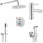 Комплект смесителей для ванной комнаты Kroner Edelstahl Klassisch KRKESG082ESG010ESG053 (Klassisch-ESG082+Klassisch-ESG010+Klassisch -ESG053, нержавейка), фото 