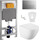 Комплект унитаз с инсталляцией 4 в 1 : подвесной унитаз с сиденьем Volle Amadeus 2.0 Vortice 1313.001000 + инсталляция Volle Master 141515 + клавиша хром + c звукоизоляционной прокладкой + с креплением к стене, Цвет производителя: хром, фото 