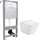Комплект унітаз з інсталяцією 3 в 1: підвісний унітаз з сидінням Roca Gap Rimless A34H472000 + інсталяція Imprese I-Frame i1210 + кріплення до стіни, фото 