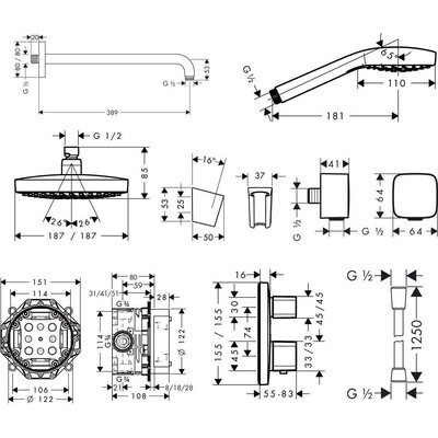 Душ Hansgrohe Croma 27294000, фото , изображение 2