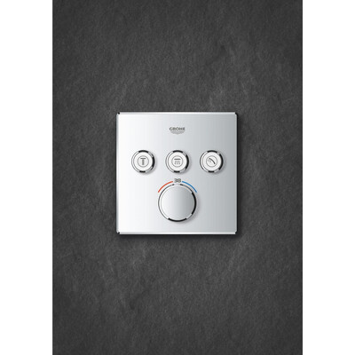 Душова система з термостатом Grohe QuickFix Grohtherm SmartControl & Vitalio Comfort 250 Cube UA202801C3 (прихованого монтажу, з виливом), фото , изображение 5