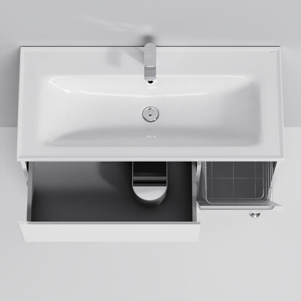 Тумба с раковиной Am.Pm X-Joy M85-FSR10036-WC10036WG38 (100 см, белая, напольная, правая), Доступные размеры: 100 R, фото 6
