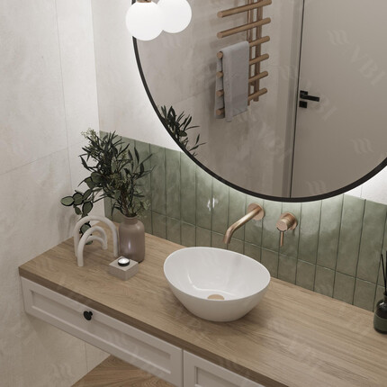 Раковина VBI Parma White VBI-011000 (40x33 см, чаша), Доступные размеры: 40 x 33, Цвет производителя: белый глянец, фото 