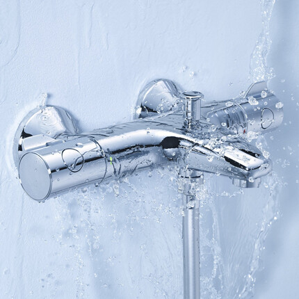 Комплект Grohe 34567001: смеситель для ванны с термостатом Grohtherm 800 34567000 и душевым гарнитуром 27853001, фото 3