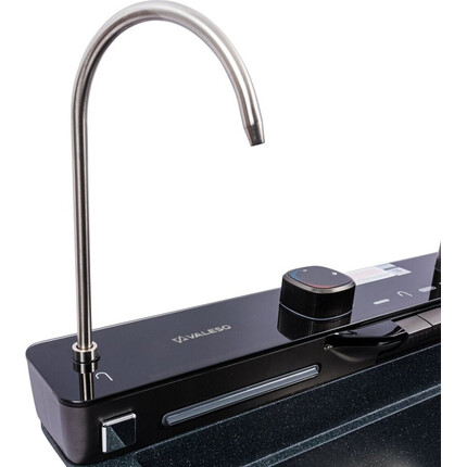 Кухонная мойка со смесителем-водопад и краном Valeso Evanora 7546 (SP000049343, 75x46 см, антрацит, с дозатором, сифоном, ринзером и сушилкой для посуды), Цвет производителя: антрацит, фото 8