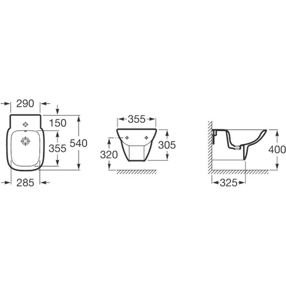 Биде Roca Debba A355995000, фото 3