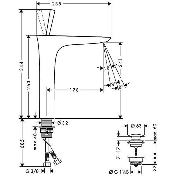 Змішувач Hansgrohe Puravida 15072000, фото , изображение 4