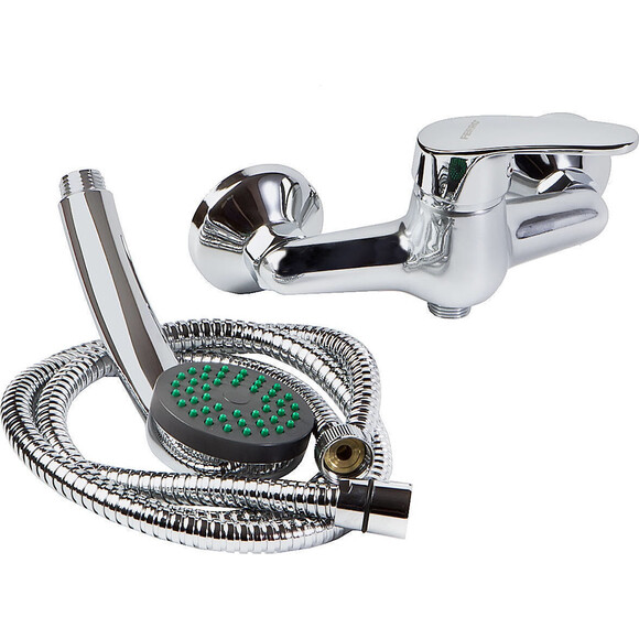 Смеситель для душа Ferro Smile Chrome BSM77 (с лейкой и шлангом), фото 2