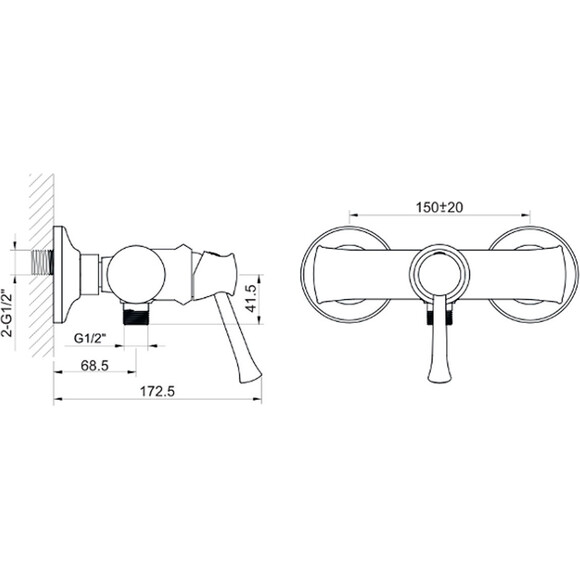 Смеситель для душа Imprese Podzimа Ledove ZMK01170108, фото 3