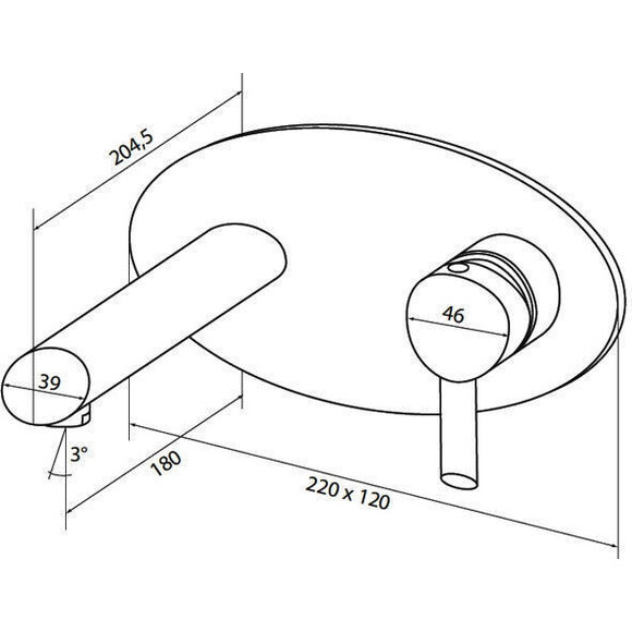 Смеситель скрытого монтажа для умывальника Am.Pm Awe F1572200 (внутренняя часть в комплекте), фото 2