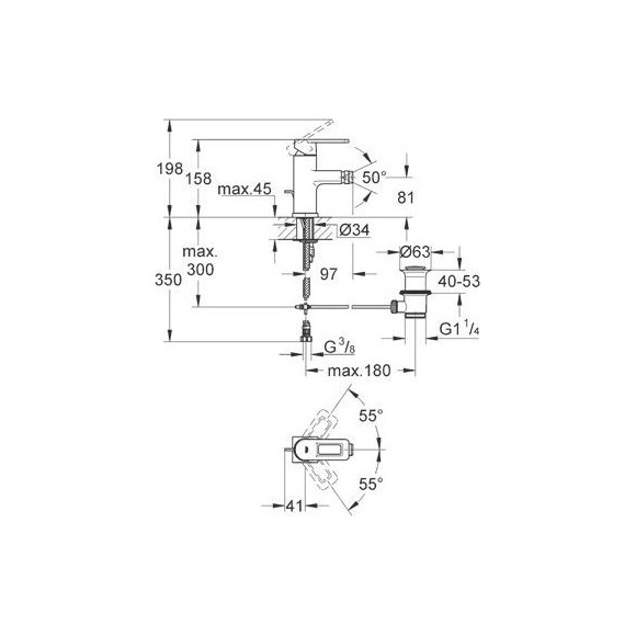 Смеситель для биде Grohe Quadra 32636000, фото 2