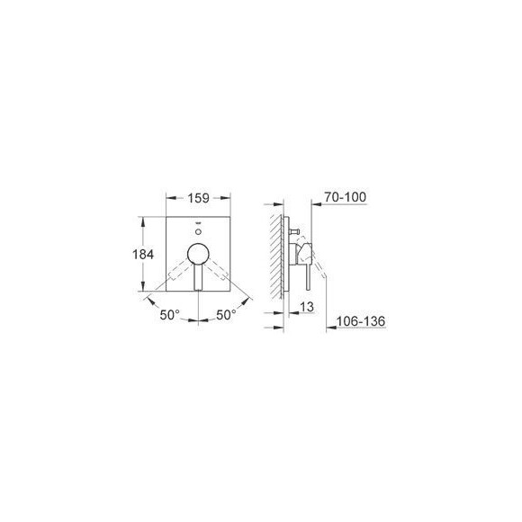 Внешняя часть смесителя Grohe Allure 19315000, фото 2