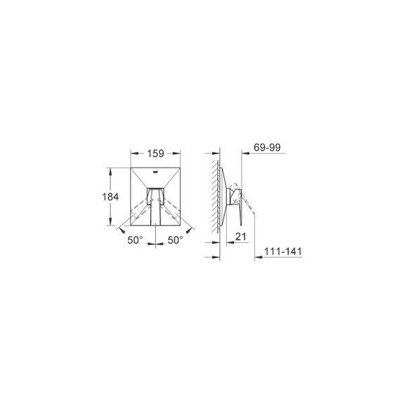 Змішувач для душу Grohe Allure Brilliant 19789000, фото , изображение 2