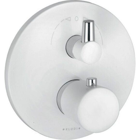 Термостатический смеситель скрытого монтажа для ванны Kludi Balance 528309175 (белый/хром), фото 