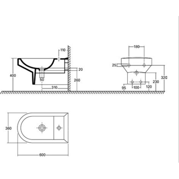 Биде Kolo Quattro K65110900, фото 3