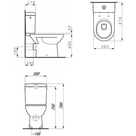 Напольный унитаз Laufen Pro H8249560000001, фото 5