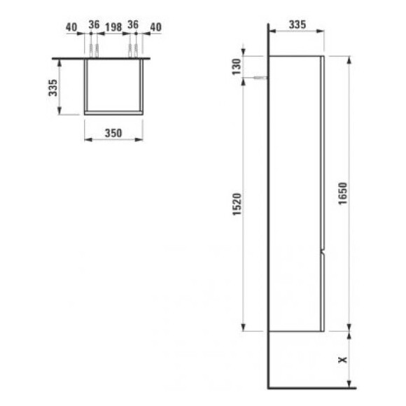 Підвісний пенал Laufen Pro S H4831210954231, фото , изображение 2