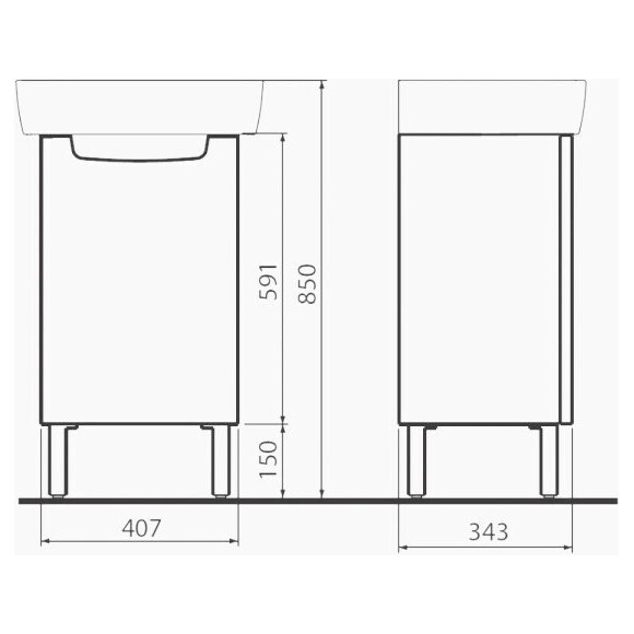 Тумба в ванную Kolo Rekord 89543000 (без раковины), фото 4