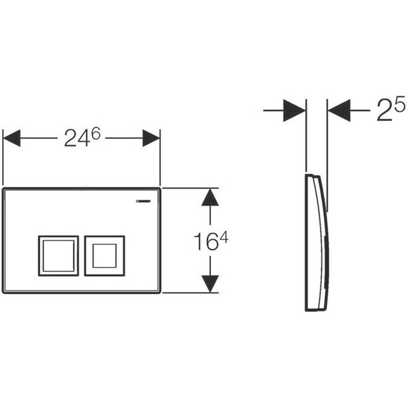 Кнопка смыва Geberit Delta50 115.135.21.1, фото 2