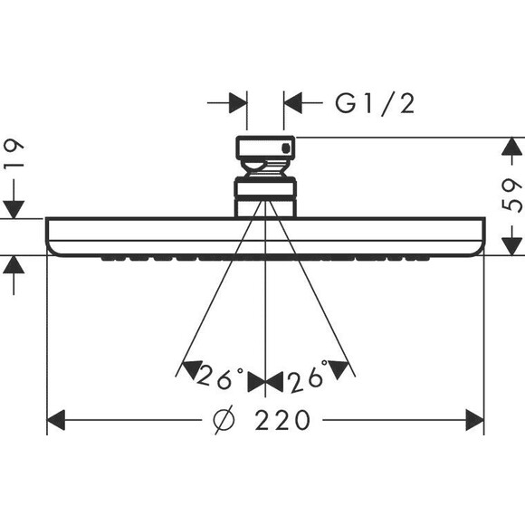 Верхний душ Hansgrohe Croma 26464000, фото 2