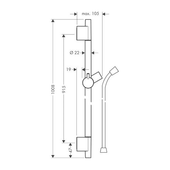 Стойка Hansgrohe Raindance 28631000, фото 