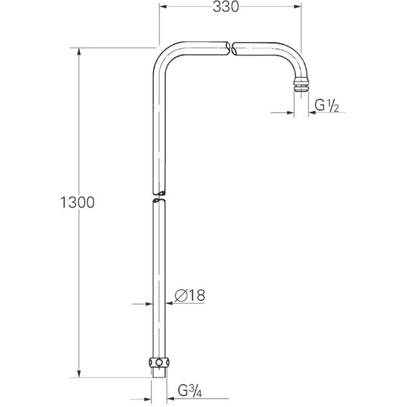 Вертикальный кронштейн Grohe Relexa 27304000, фото 2